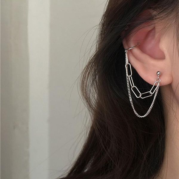 dangle & chandelier modern jewelry chain metal earrings 2021 style hip hop 1 pc long ear clip earring for celebration gifts, Silver
dangle & chandelier modern jewelry chain metal earrings 2021 style hip hop 1 pc long ear clip earring for celebration gifts, Silver