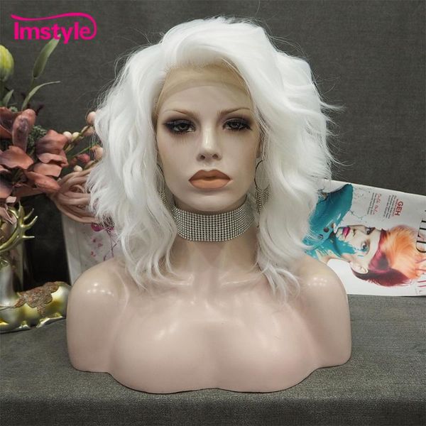 synthetic wigs imstyle short wig white lace front deep wave for women heat resistant fiber cosplay, Black
synthetic wigs imstyle short wig white lace front deep wave for women heat resistant fiber cosplay, Black