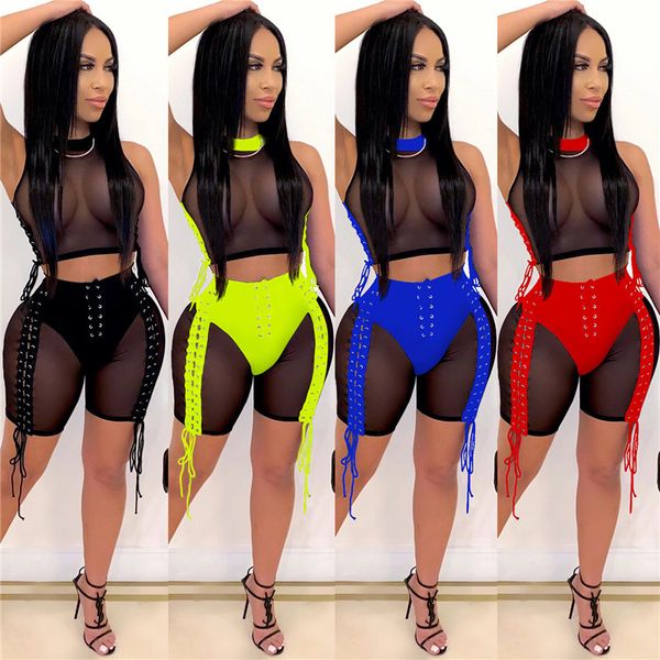 women's 21fw fashion mesh two piece sets bandage panelled 2pcs pants designer sleeveless womens clothing, White
women's 21fw fashion mesh two piece sets bandage panelled 2pcs pants designer sleeveless womens clothing, White