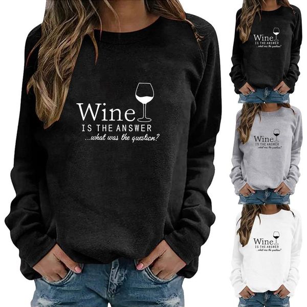 women's hoodies & sweatshirts casual solid round neck wine printed pullover sweatshirt blouse women hooded 2021 moletom feminino, Black
women's hoodies & sweatshirts casual solid round neck wine printed pullover sweatshirt blouse women hooded 2021 moletom feminino, Black