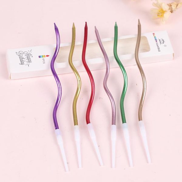 piece/creative threaded candle bending spiral cake candles multicolor safety flames for children's birthday
piece/creative threaded candle bending spiral cake candles multicolor safety flames for children's birthday