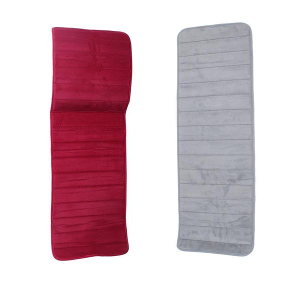 bath mats 2x 120x40cm absorbent nonslip memory foam kitchen bedroom door floor mat rug carpet date-red & gray 
bath mats 2x 120x40cm absorbent nonslip memory foam kitchen bedroom door floor mat rug carpet date-red & gray
