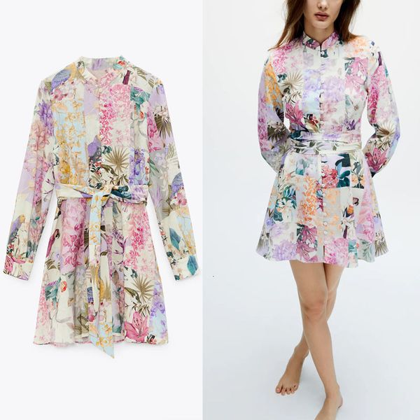 dresses za elegant floral print spring women long sleeve turtleneck belt party es woman button up vintage mini, Black;gray
dresses za elegant floral print spring women long sleeve turtleneck belt party es woman button up vintage mini, Black;gray