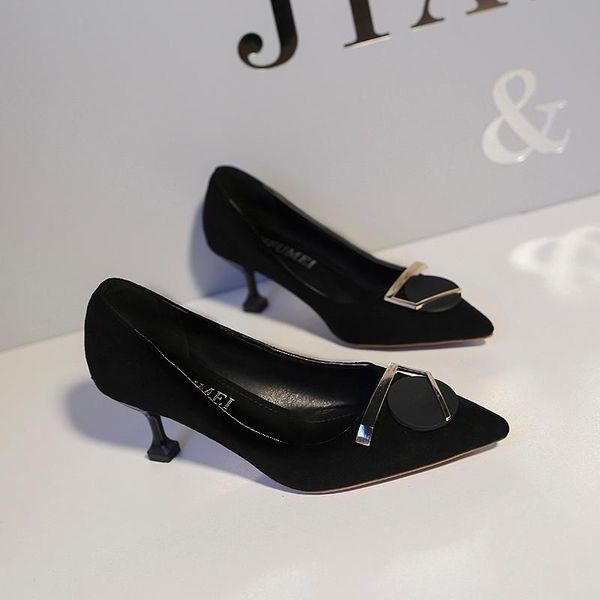 dress shoes spring and autumn women's high-heeled decoration matte mature classic pointed stiletto woman high heel w27-22, Black
dress shoes spring and autumn women's high-heeled decoration matte mature classic pointed stiletto woman high heel w27-22, Black