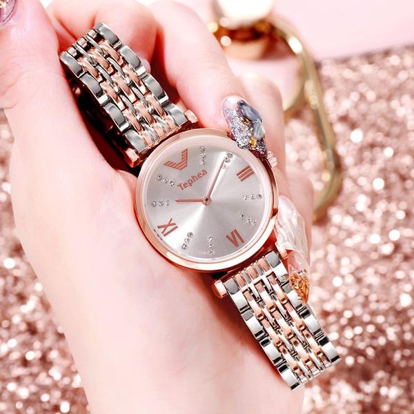 wristwatches rose gold women bracelet watches stainless steel band fashion ladies watch for girls female hand clock, Slivery;brown
wristwatches rose gold women bracelet watches stainless steel band fashion ladies watch for girls female hand clock, Slivery;brown