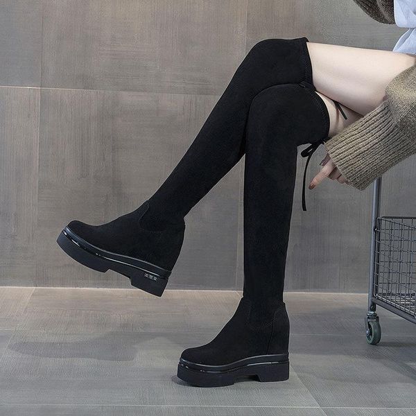 boots women thigh high spring autumn platform heels shoes for woman botas female mujer, Black
boots women thigh high spring autumn platform heels shoes for woman botas female mujer, Black