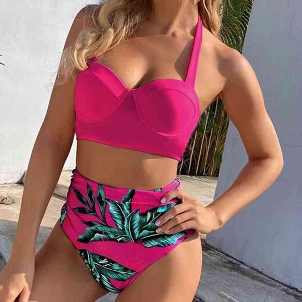 womens fashion hard bra bag bikini leaf printed swimsuit high waist swimwear women bathing suit beach wear biquini, White;black
womens fashion hard bra bag bikini leaf printed swimsuit high waist swimwear women bathing suit beach wear biquini, White;black