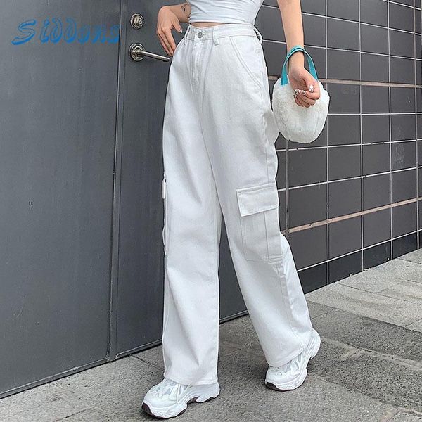 pockets patchwork cargo pants casual solid straight fashion loose trousers high waist jeans women pantalones women's & capris, Black;white
pockets patchwork cargo pants casual solid straight fashion loose trousers high waist jeans women pantalones women's & capris, Black;white