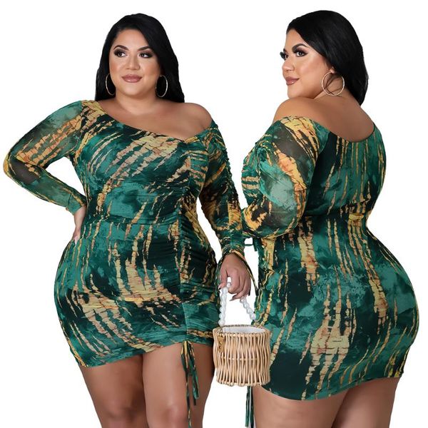 casual dresses women nightclub plus size l-4xl charming slash neck full sleeve drawstring lace-up print bodycon autumn mini dress, Black;gray
casual dresses women nightclub plus size l-4xl charming slash neck full sleeve drawstring lace-up print bodycon autumn mini dress, Black;gray
