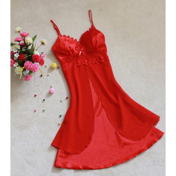 women's sleepwear lace lingerie nightgown babydoll strap sleepshirt, Black;red
women's sleepwear lace lingerie nightgown babydoll strap sleepshirt, Black;red