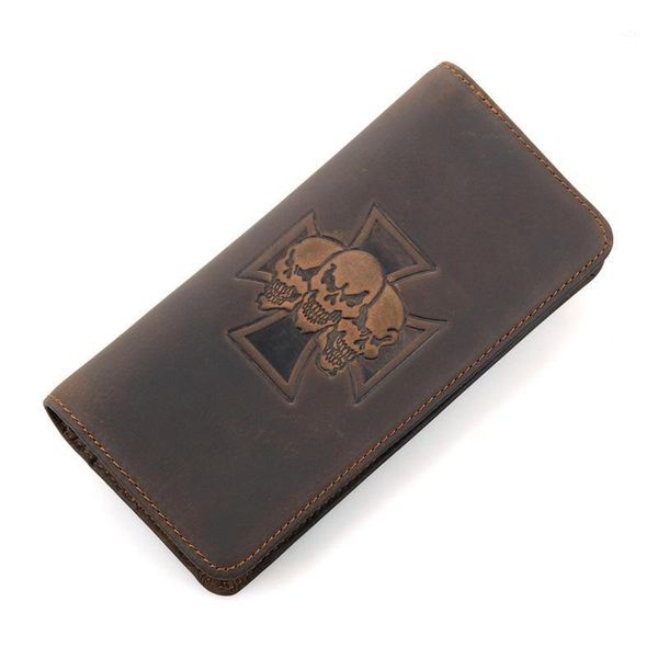 crazy horse leather wallet men billfolds wallets skull pattern male long designer cash purse 8116r1, Red;black
crazy horse leather wallet men billfolds wallets skull pattern male long designer cash purse 8116r1, Red;black