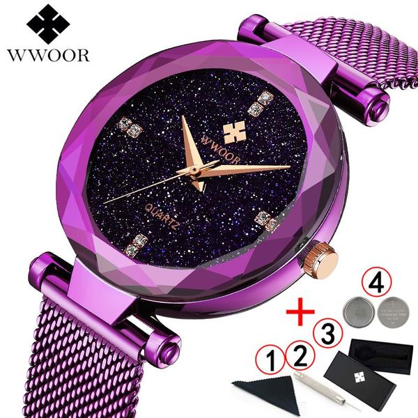 wristwatches women watches 2022 wwoor purple starry sky watch ladies diamond wrist for montre femme, Slivery;brown
wristwatches women watches 2022 wwoor purple starry sky watch ladies diamond wrist for montre femme, Slivery;brown