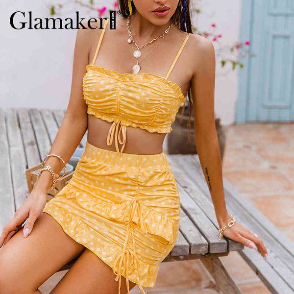 glamaker sleeveless 2 piece suit set women crop and ruffles skirts summer fashion holiday beach yellow mini slim dress 210414, White
glamaker sleeveless 2 piece suit set women crop and ruffles skirts summer fashion holiday beach yellow mini slim dress 210414, White