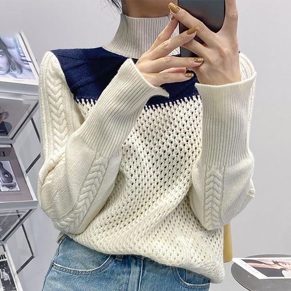 Women's Sweaters Rowling Winter Patchwork Cashmere Woman Long Sleeve Side Split Retro Pullover Casual Vintage Classic Tops, White;black
Women's Sweaters Rowling Winter Patchwork Cashmere Woman Long Sleeve Side Split Retro Pullover Casual Vintage Classic Tops, White;black