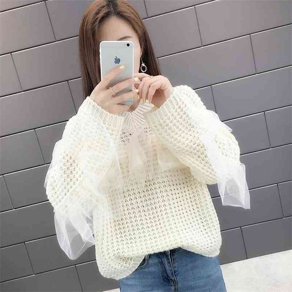 hollow lace stitching sweater women's spring and autumn short v-neck very bottoming shirt wild 210427, White;black
hollow lace stitching sweater women's spring and autumn short v-neck very bottoming shirt wild 210427, White;black