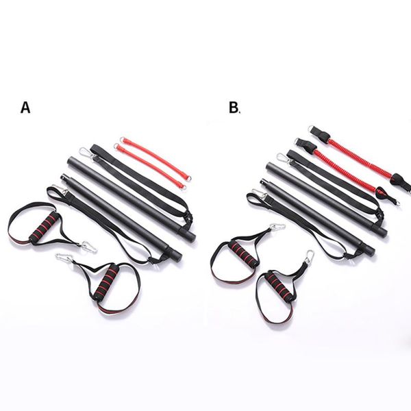 resistance bands pilates stick muscle bar w/ adjustable yoga gym workout set 
resistance bands pilates stick muscle bar w/ adjustable yoga gym workout set