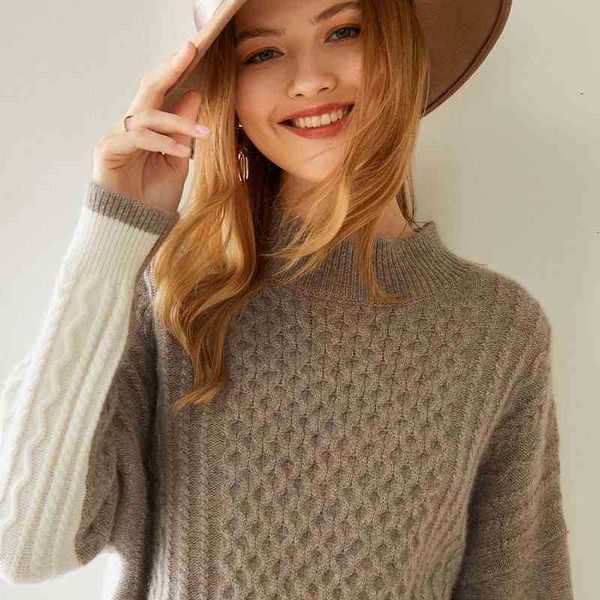 women's two piece pants 100% pure mountain cashmere sweater spliced ladies pullover dfng, White
women's two piece pants 100% pure mountain cashmere sweater spliced ladies pullover dfng, White