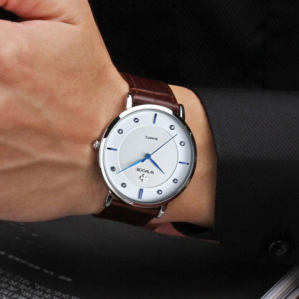 wristwatches classic brown genuine leather quartz watch for men wwoor fashion diamond business watches mens waterproof cloc, Slivery;brown
wristwatches classic brown genuine leather quartz watch for men wwoor fashion diamond business watches mens waterproof cloc, Slivery;brown