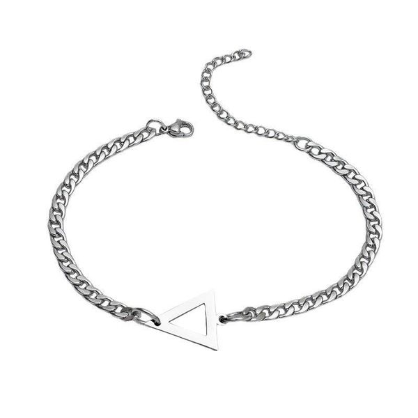 charm bracelets simple curb cuban link chain for men women jewelry anti allergy stainless steel triangle wristband gifts, Golden;silver
charm bracelets simple curb cuban link chain for men women jewelry anti allergy stainless steel triangle wristband gifts, Golden;silver