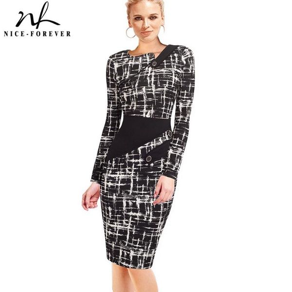 casual dresses nice-forever business female pencil dress elegant lady illusion patchwork sheath buttons fitted women bodycon bandage b231, Black;gray
casual dresses nice-forever business female pencil dress elegant lady illusion patchwork sheath buttons fitted women bodycon bandage b231, Black;gray