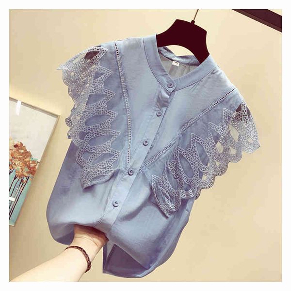 summer korean style fashion women lace shirts female blouse shirt a1160 210428, White
summer korean style fashion women lace shirts female blouse shirt a1160 210428, White