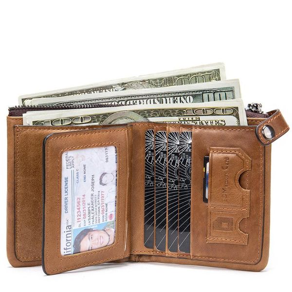 wallets business retro leather wallet men's short anti-theft driver's license card baotou male, Red;black
wallets business retro leather wallet men's short anti-theft driver's license card baotou male, Red;black