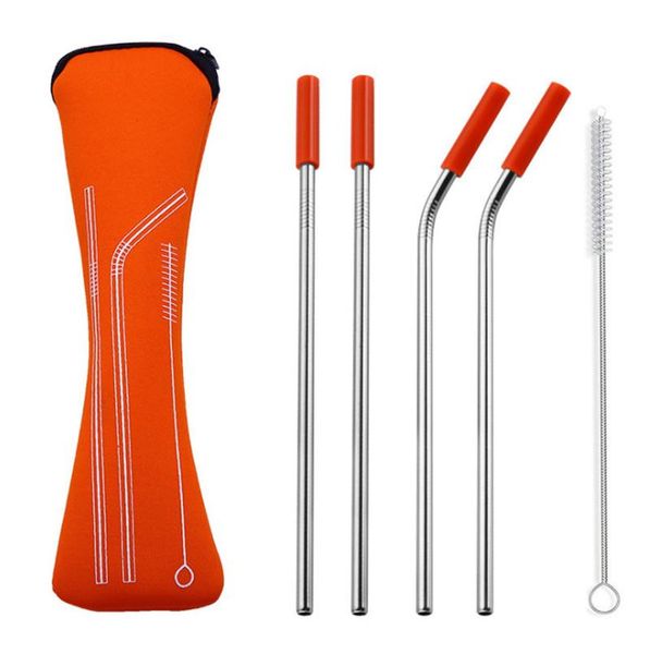 drinking straws reusable stainless steel drink straight bent with silicone tips for cold beverage bar accessories
drinking straws reusable stainless steel drink straight bent with silicone tips for cold beverage bar accessories