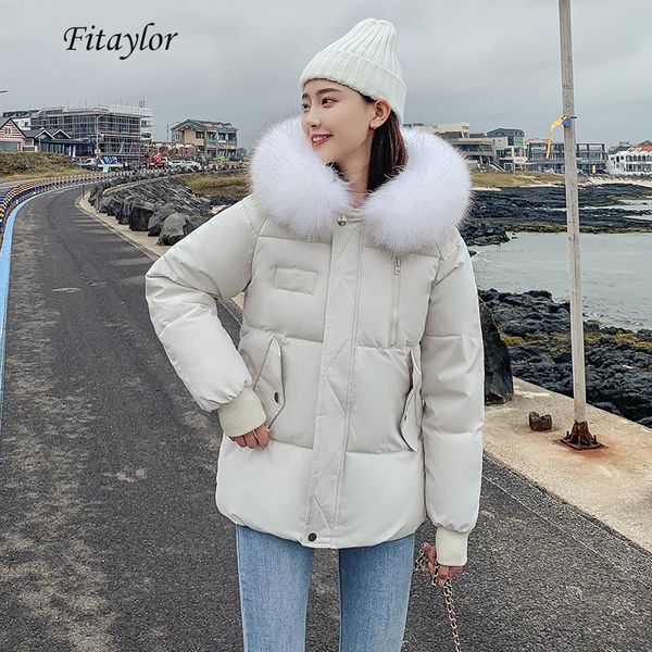 Women's Trench Coats Fitaylor Winter Down Cotton Padded Hooded Parkas Women Warm Big Fur Collar Short Jacket Female Loose Casual Breadwear O, Tan;black
Women's Trench Coats Fitaylor Winter Down Cotton Padded Hooded Parkas Women Warm Big Fur Collar Short Jacket Female Loose Casual Breadwear O, Tan;black