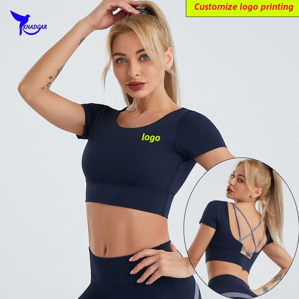 custom logo crossback padded yoga crop women backless sports fitness gym push up bra running shirts short sleeve sportswear jerseys, Black;blue
custom logo crossback padded yoga crop women backless sports fitness gym push up bra running shirts short sleeve sportswear jerseys, Black;blue