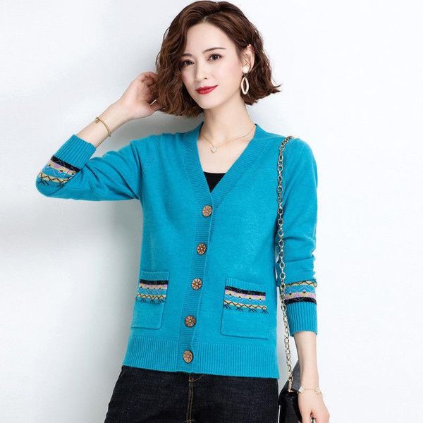 women's knits & tees spring autumn 2021 women cardigan loose thin coat with knitted v-neck embroidery ladies short sweater jacket pull, White
women's knits & tees spring autumn 2021 women cardigan loose thin coat with knitted v-neck embroidery ladies short sweater jacket pull, White