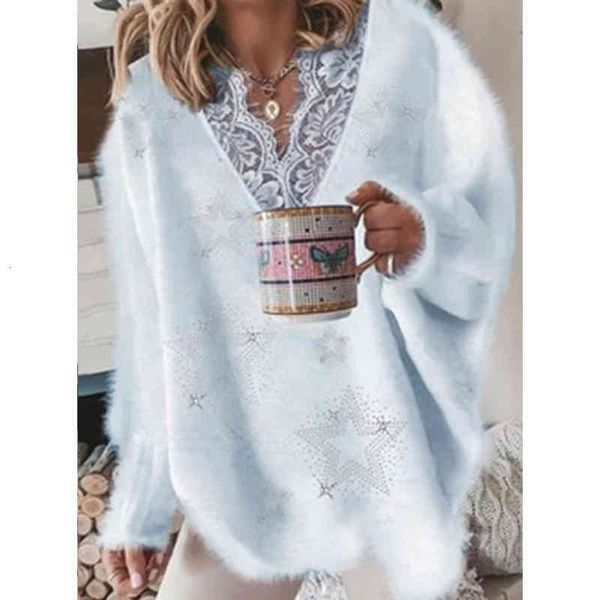 women's sweaters elegante laço guarnição retalhos estrela padrão camisola outono inverno manga longa v pescoço solto pullovers branco a, White;black
women's sweaters elegante laço guarnição retalhos estrela padrão camisola outono inverno manga longa v pescoço solto pullovers branco a, White;black