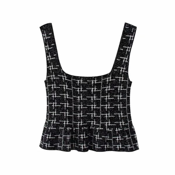 plaid women black ruffles tank summer fashion ladies elegan party female casual girls chic femme 210427, White
plaid women black ruffles tank summer fashion ladies elegan party female casual girls chic femme 210427, White