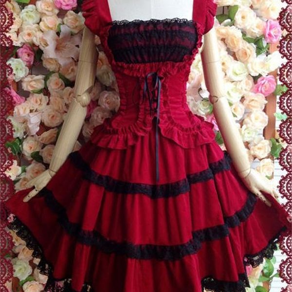 luxury casual dresses lolita princs drs slim lace cht strap ffy drs, Black;gray
luxury casual dresses lolita princs drs slim lace cht strap ffy drs, Black;gray