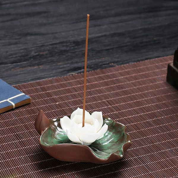 fragrance lamps white ceramic lotus incense burner stick holder zen censer home decor tea pet creative products
fragrance lamps white ceramic lotus incense burner stick holder zen censer home decor tea pet creative products