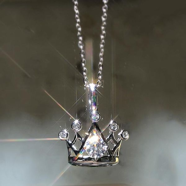 pendant necklaces huitan princess crown necklace for girl inlay dazzling cubic zirconia delicate party accessories fashion versatile women j, Silver
pendant necklaces huitan princess crown necklace for girl inlay dazzling cubic zirconia delicate party accessories fashion versatile women j, Silver