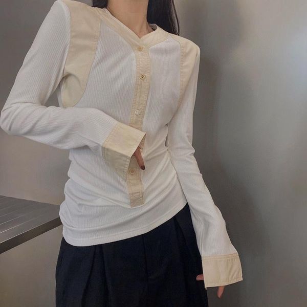women's t-shirt 2021 autumn fashion women patchwork bottoming long sleeve female high qualtiy tee 2 color ddxgz2 9.30, White
women's t-shirt 2021 autumn fashion women patchwork bottoming long sleeve female high qualtiy tee 2 color ddxgz2 9.30, White