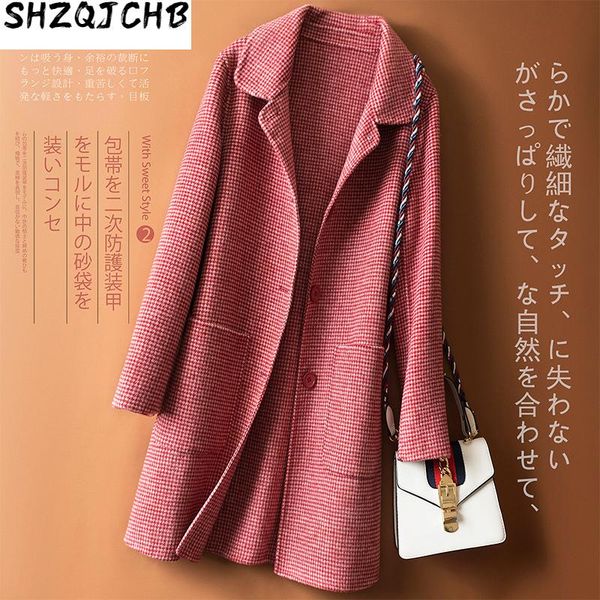 women's jacket plaid 100% wool coat female jackets autumn winter long coats for women clothes abrigos para mujer 1901 & blends, Black
women's jacket plaid 100% wool coat female jackets autumn winter long coats for women clothes abrigos para mujer 1901 & blends, Black