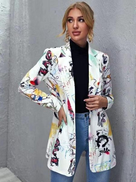 women's suits & blazers elegant fashion chic lady urban outfits jacket pant single button print suit commute 2021 women blazer trousers, White;black
women's suits & blazers elegant fashion chic lady urban outfits jacket pant single button print suit commute 2021 women blazer trousers, White;black