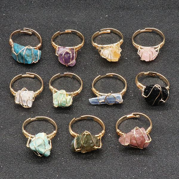 fashion crystal stone ring handmade gold wire wrap druzy bohemian jewelry gift rings for women birthday party rings adjustable, Golden;silver
fashion crystal stone ring handmade gold wire wrap druzy bohemian jewelry gift rings for women birthday party rings adjustable, Golden;silver