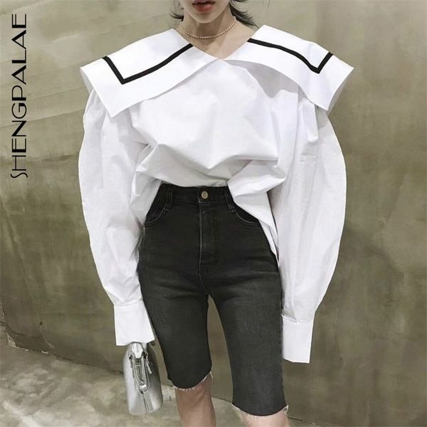 casual solid white women shirt big lapel striped print puff sleeve loose slim female clothing fashion za3257 210427
casual solid white women shirt big lapel striped print puff sleeve loose slim female clothing fashion za3257 210427