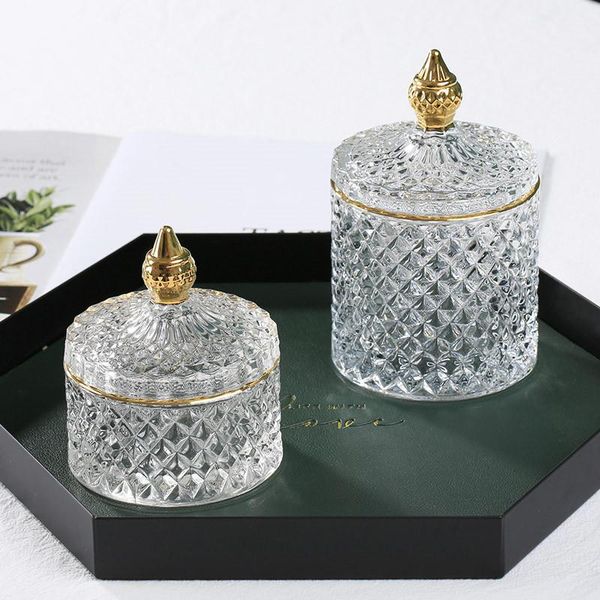 storage bottles & jars european retro glass jar with lid transparent gold jewelry cotton swab box tea candy tank sugar bowl makeup brush hol
storage bottles & jars european retro glass jar with lid transparent gold jewelry cotton swab box tea candy tank sugar bowl makeup brush hol