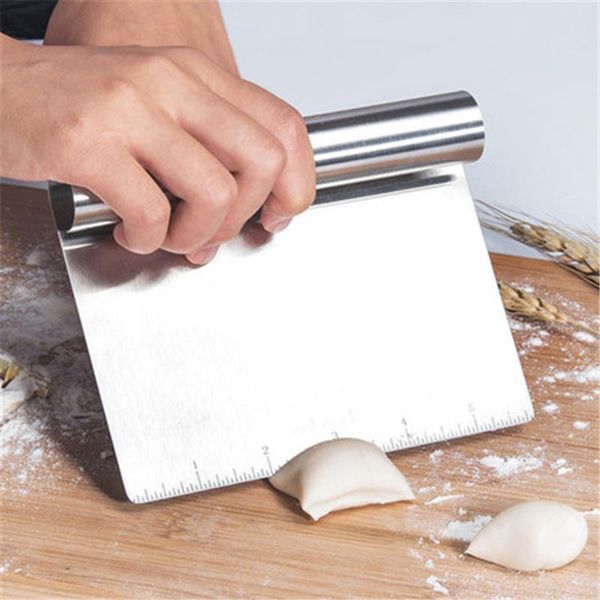 multi-purpose stainless steel scraper dough pizza cutter flour pastry cake diy baking decorating tools &
multi-purpose stainless steel scraper dough pizza cutter flour pastry cake diy baking decorating tools &
