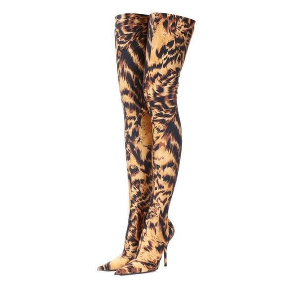 boots large size leopard printing thigh high women stretch cloth heels shoes woman elastic sock over the knee wb1499, Black
boots large size leopard printing thigh high women stretch cloth heels shoes woman elastic sock over the knee wb1499, Black