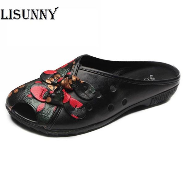 slippers 2021 retro women summer female genuine leather floral shoes casual slip on round toe ladies, Black
slippers 2021 retro women summer female genuine leather floral shoes casual slip on round toe ladies, Black