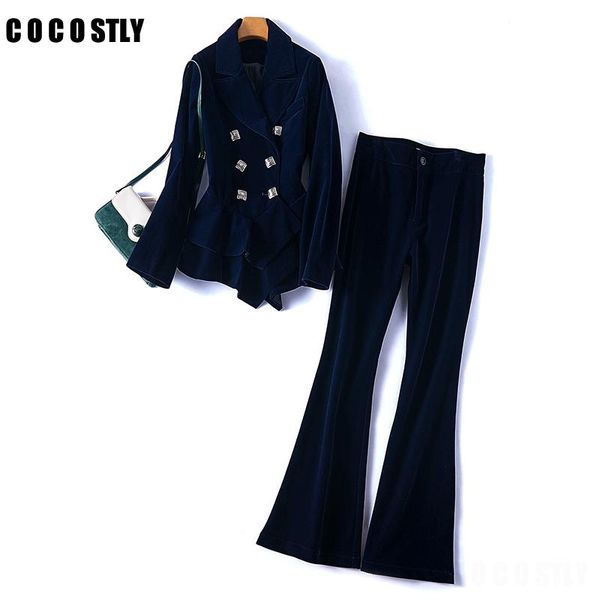 suit women set fashion slim professional small 2 piece blue velvet pants elegant female women's two, White
suit women set fashion slim professional small 2 piece blue velvet pants elegant female women's two, White