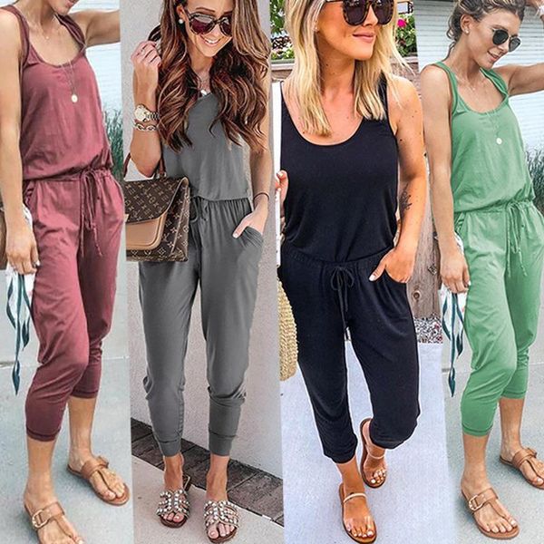 sleeveless regular lace up women jumpsuits belts summer solid off shoulder casual pockets slim long rompers female black playsuits, Black;white
sleeveless regular lace up women jumpsuits belts summer solid off shoulder casual pockets slim long rompers female black playsuits, Black;white
