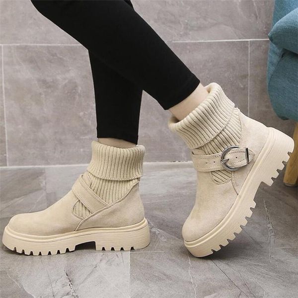 boots 2021 fashion platform winter women's shoes black suede leather sleeve ankle buckle design
boots 2021 fashion platform winter women's shoes black suede leather sleeve ankle buckle design