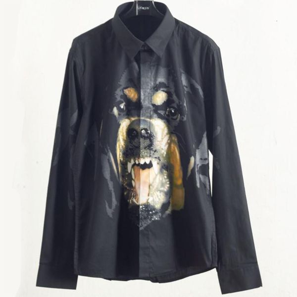 2019 fashion men shirt male long sleeve shirts casual slim fit rottweiler pattern man dress shirts, White;black
2019 fashion men shirt male long sleeve shirts casual slim fit rottweiler pattern man dress shirts, White;black