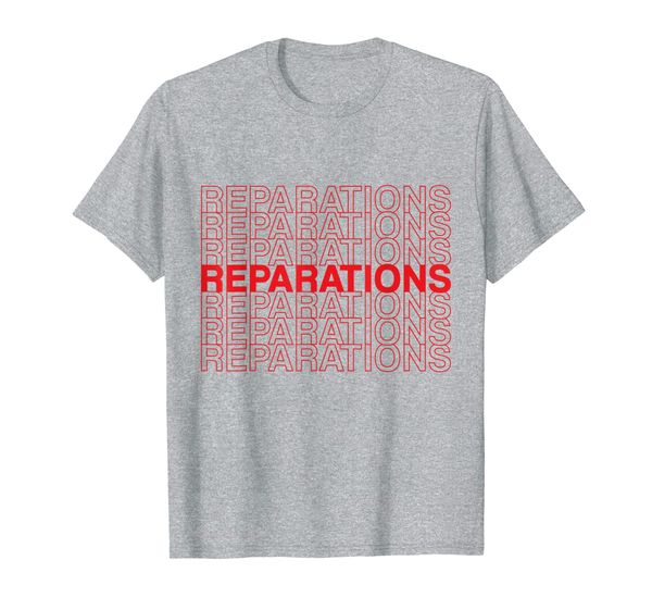 reparations pro black political statement plastic bag design t-shirt, White;black
reparations pro black political statement plastic bag design t-shirt, White;black