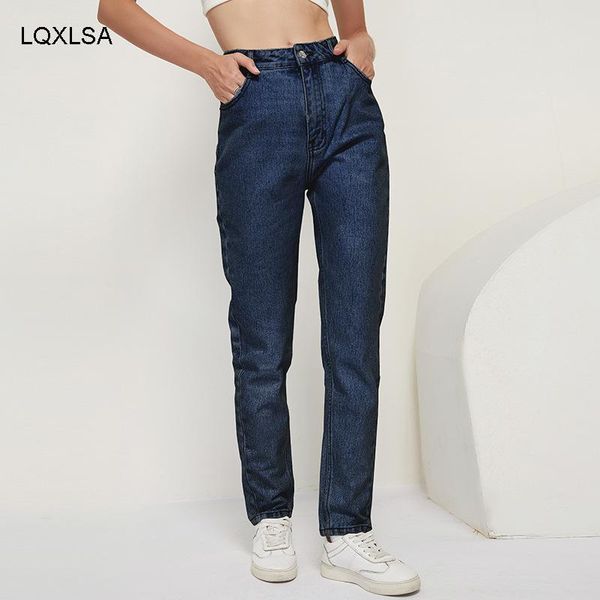 aachoae 2021 fashion 100% cotton mom jeans women high waist solid pockets cowboy pants zipper long denim pencil trousers women's, Blue
aachoae 2021 fashion 100% cotton mom jeans women high waist solid pockets cowboy pants zipper long denim pencil trousers women's, Blue